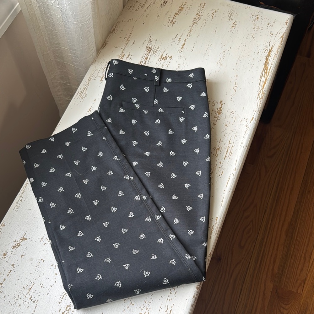 Club Monaco Black Patterned Pants